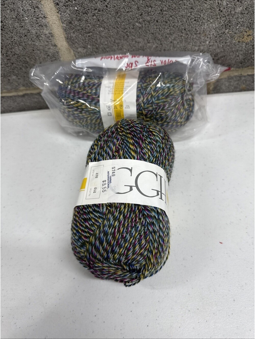 GGH Marathon Virgin Wool/Nylon Yarn Shade 213 2 Skein Lot
